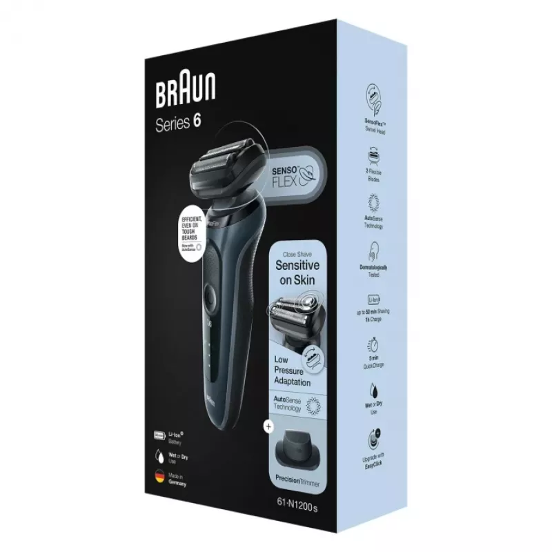 Braun Series 6 61-N1200s rasoio a lamina trimmer nero