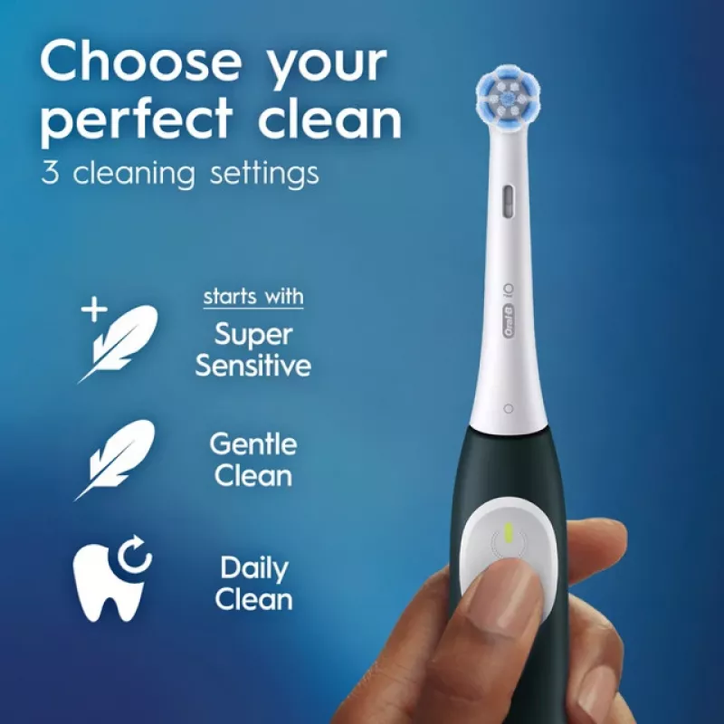 Spazzolino elettrico BRAUN Oral‑B iO Series 2 verde ricaricabile con custodia da viaggio