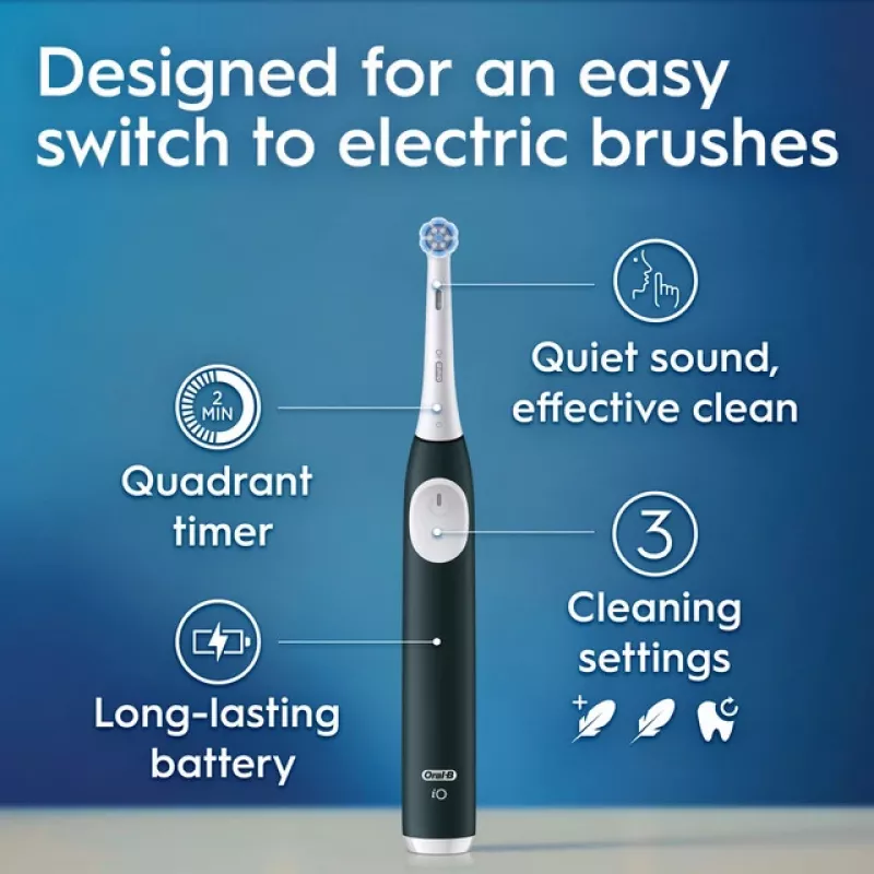 Spazzolino elettrico BRAUN Oral‑B iO Series 2 verde ricaricabile con custodia da viaggio