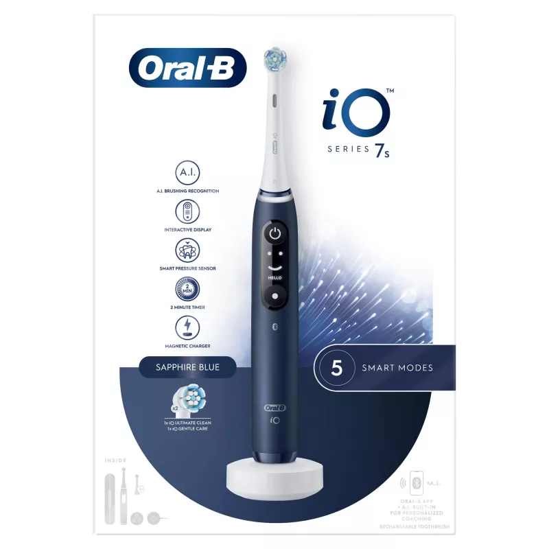 Oral-B iO 7S spazzolino oscillante per adulti blu, bianco