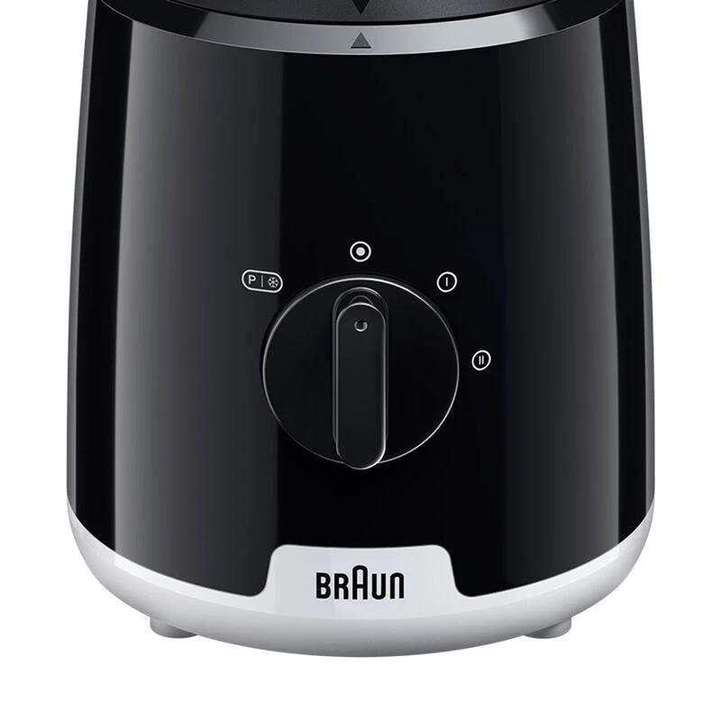 Braun JB1051BK PowerBlend 1 frullatore da tavolo, 600 W, 1,25 l, caraffa in vetro, nero