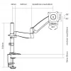 Supporto da tavolo articolato per monitor Equip 13–27 pollici