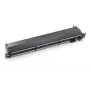 Equip patch panel schermato 24 porte Cat.6A, nero, RJ-45, oro, Cat6a, montaggio rack, 1U, nero