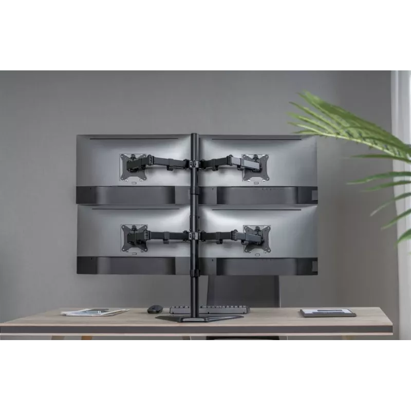 Supporto da tavolo regolabile per quattro monitor Equip 17-32 pollici