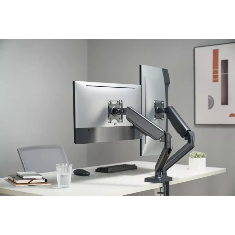 Supporto da tavolo interattivo per due monitor Equip 13-27 pollici