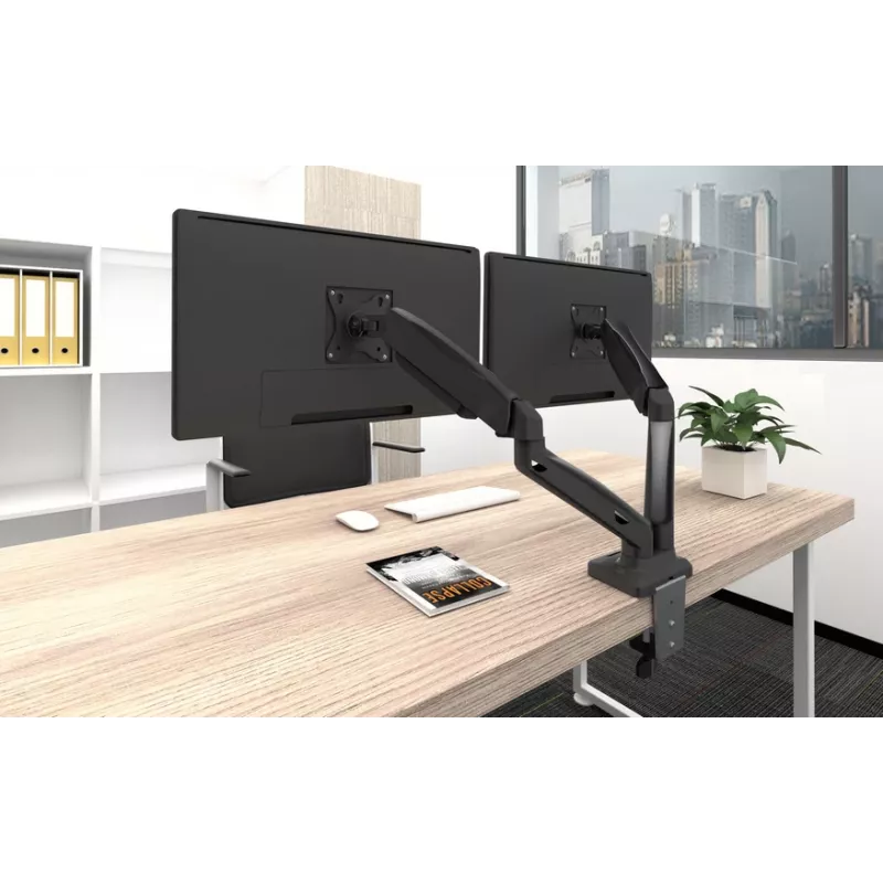 Supporto da tavolo interattivo per due monitor Equip 13-27 pollici