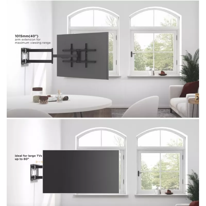 Equip 650327 supporto TV da parete a braccio lungo full motion 43-80 pollici