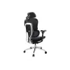 Sedia da ufficio ergonomica premium Equip con poggiatesta e braccioli, blu nero