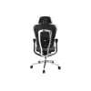 Sedia da ufficio ergonomica premium Equip con poggiatesta e braccioli, blu nero