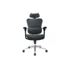 Sedia da ufficio ergonomica premium Equip con poggiatesta e braccioli, blu nero