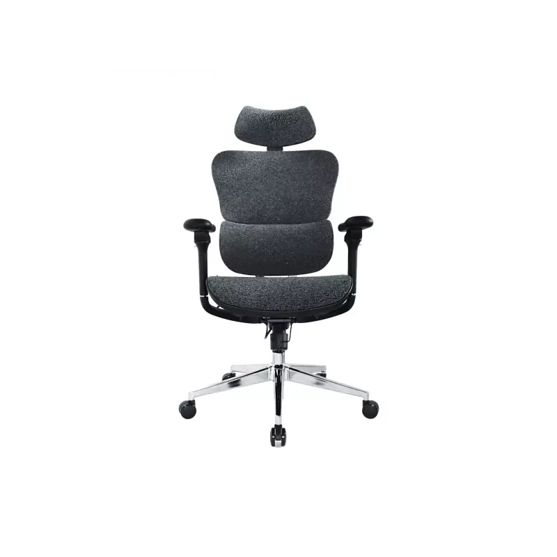 Sedia da ufficio ergonomica premium Equip con poggiatesta e braccioli, blu nero