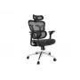 Sedia da ufficio ergonomica premium Equip con poggiatesta e braccioli, nero