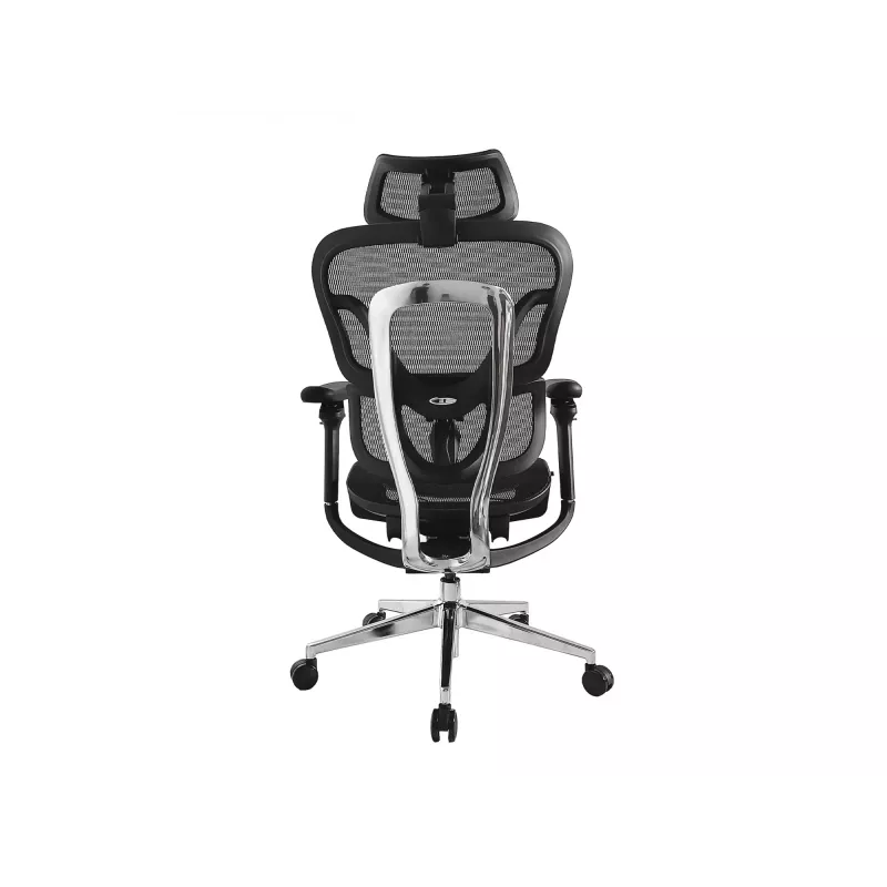 Sedia da ufficio ergonomica premium Equip con poggiatesta e braccioli, nero