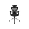 Sedia da ufficio ergonomica premium Equip con poggiatesta e braccioli, nero