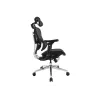 Sedia da ufficio ergonomica premium Equip con poggiatesta e braccioli, nero