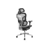 Sedia da ufficio ergonomica premium Equip con poggiatesta e braccioli, grigio