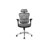 Sedia da ufficio ergonomica premium Equip con poggiatesta e braccioli, grigio