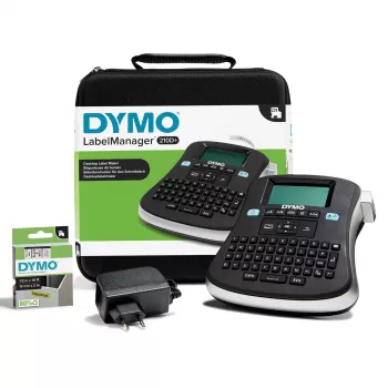 DYMO LabelManager ™ 210D QWERTZ Kitcase, QWERTZ, trasferimento termico, 180 x 180 DPI, 12 mm/s, nero, grigio