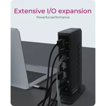 ICY BOX IB-DK2252AC con filo USB 3.2 Gen 1 (3.1 Gen 1) Type-C nero