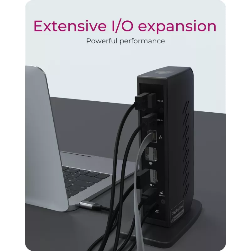 ICY BOX IB-DK2252AC con filo USB 3.2 Gen 1 (3.1 Gen 1) Type-C nero