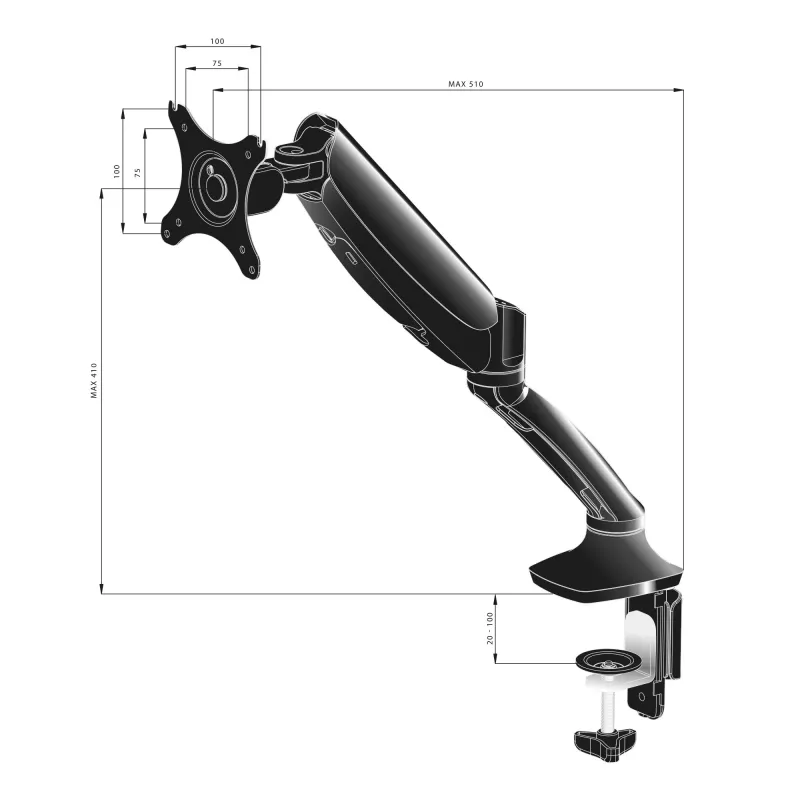 Supporto monitor / piedistallo iiyama DS3001C-B1 68,6 cm (27