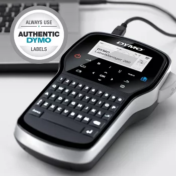 DYMO LabelManager ™ 280 AZERTY, AZERTY, D1, trasferimento termico, 180 x 180 DPI, 15 mm/s, nero, argento