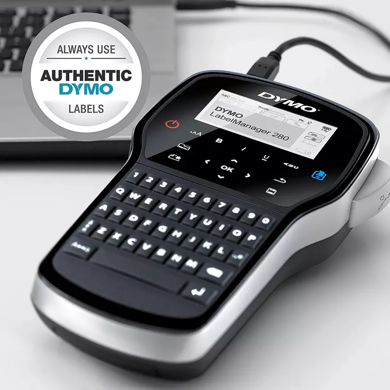 DYMO LabelManager ™ 280 AZERTY, AZERTY, D1, trasferimento termico, 180 x 180 DPI, 15 mm/s, nero, argento