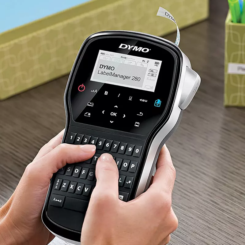 DYMO LabelManager ™ 280 AZERTY, AZERTY, D1, trasferimento termico, 180 x 180 DPI, 15 mm/s, nero, argento