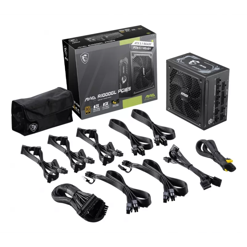 MSI MAG A1000GL PCIE5 alimentatore 1000 W 24 pin ATX ATX nero