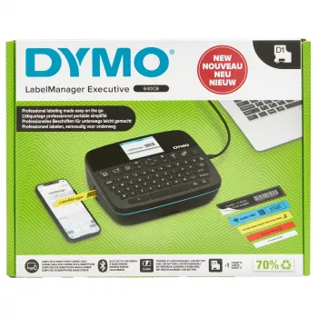 DYMO LabelManager Executive 640 CB etichettatrice portatile | compatta etichettatrice con tastiera QWERTZ | connettività Bluetooth e USB | compatibile con etichette standard e robuste D1