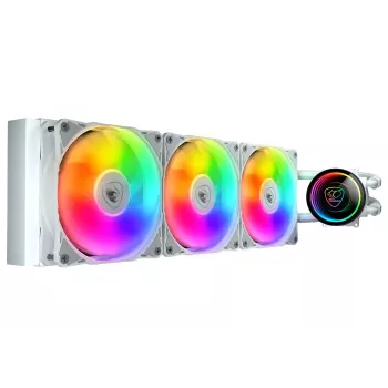 COUGAR raffreddamento a liquido CPU, Poseidon Elite 360, ARGB, bianco, dissipatore a liquido all-in-one, 12 cm, 500 giri/min, 2200 giri/min, bianco