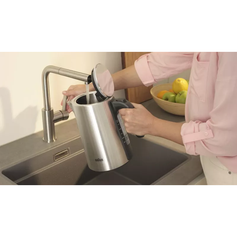 Braun WK 5205 BK bollitore 1,7 l 2200 W nero, acciaio inox