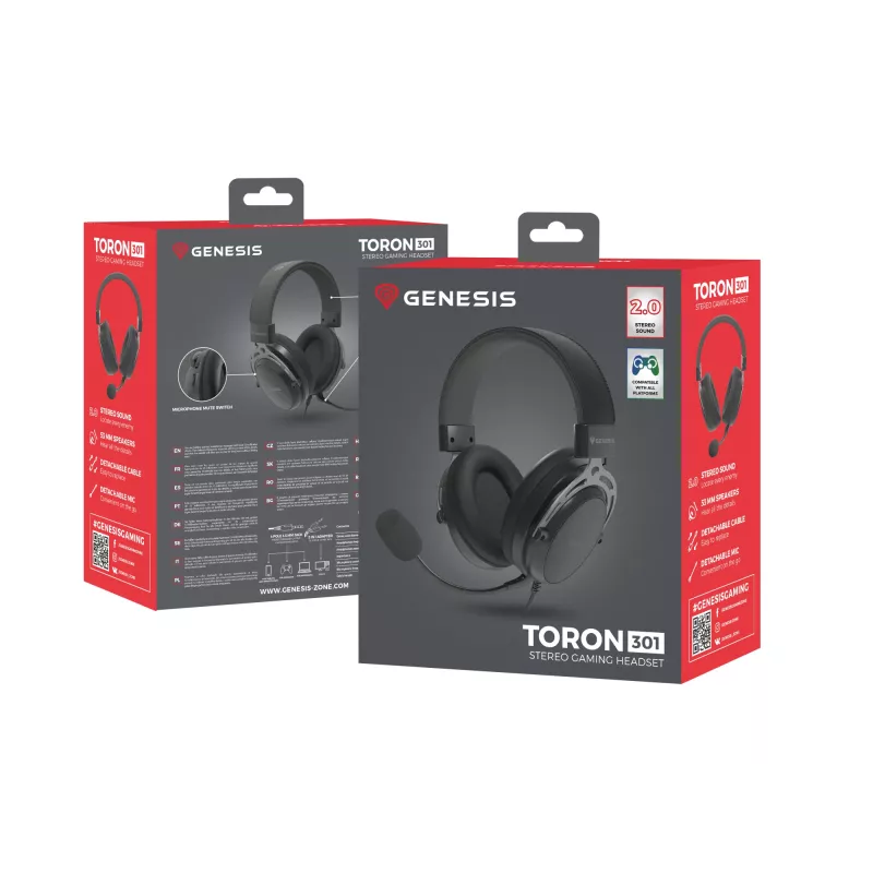 GENESIS Toron 301 cuffie con filo head-band gaming nero