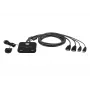 ATEN switch KVM a 2 porte USB FHD HDMI con cavo, 1920 x 1200 pixel, Full HD, 1,518 W, nero