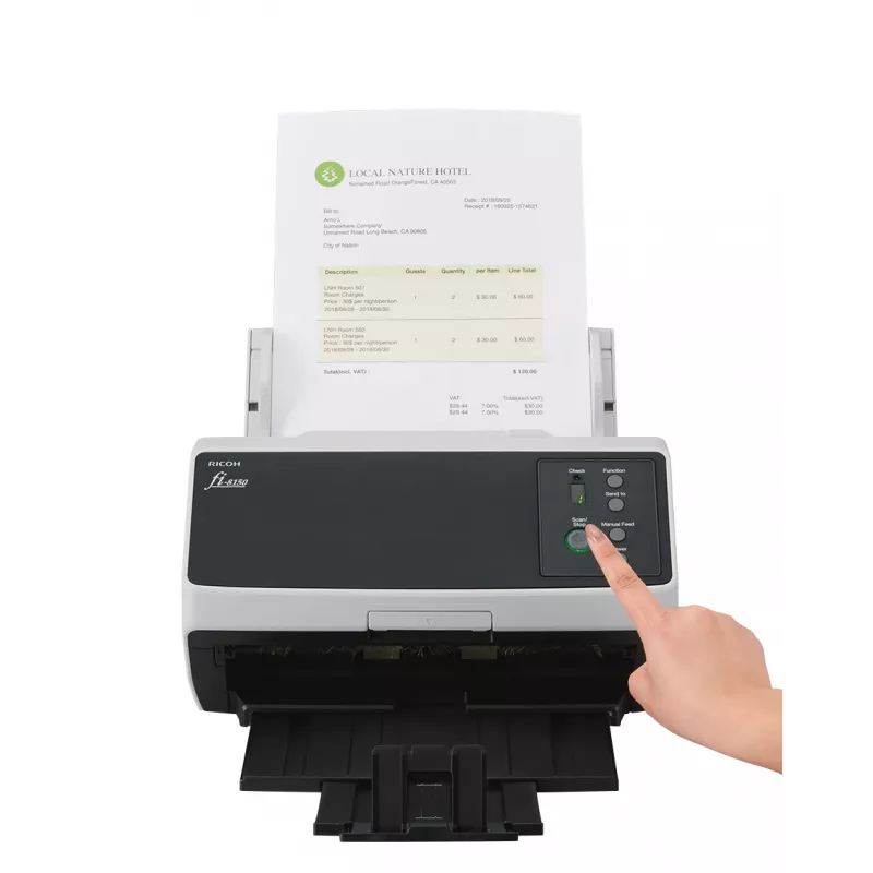 Ricoh FI-8150 ADF + scanner con alimentatore 600 x 600 DPI A4 nero, grigio