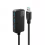 Lindy 10m USB 3.0 Active Extension Pro Hub, USB 3.2 Gen 1 (3.1 Gen 1) Type-A, USB 3.2 Gen 1 (3.1 Gen 1) Type-A, 5000 Mbit/s, nero, plastica, cavo tondo