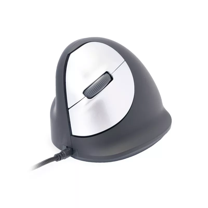 R-Go Tools mouse ergonomico R-Go HE Break con software Break, medio (dimensione mano 165–185 mm), per mancini, con filo, nero