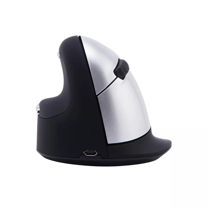 R-Go Tools mouse ergonomico R-Go HE Break con software per pause, grande (dimensione mano ≥ 185 mm), per mancini, Bluetooth, nero