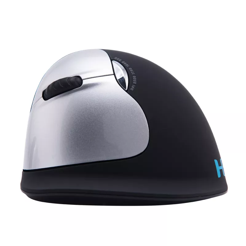 R-Go Tools mouse ergonomico R-Go HE Break con software per pause, grande (dimensione mano ≥ 185 mm), per mancini, Bluetooth, nero