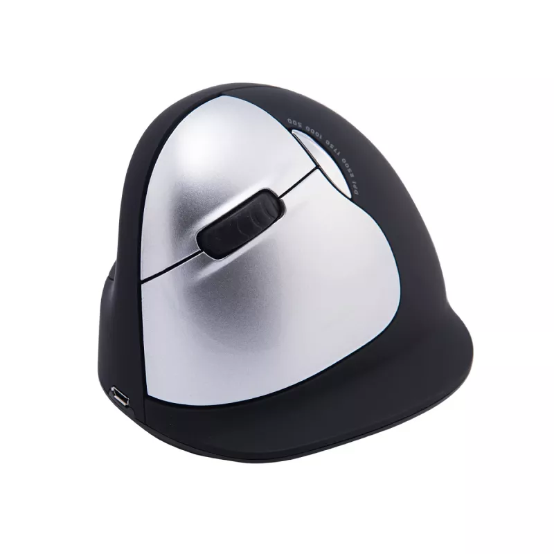 R-Go Tools mouse ergonomico R-Go HE Break con software per pause, grande (dimensione mano ≥ 185 mm), per mancini, Bluetooth, nero
