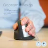 R-Go Tools mouse ergonomico R-Go HE Break con software per pause, grande (dimensione mano ≥ 185 mm), per mancini, Bluetooth, nero
