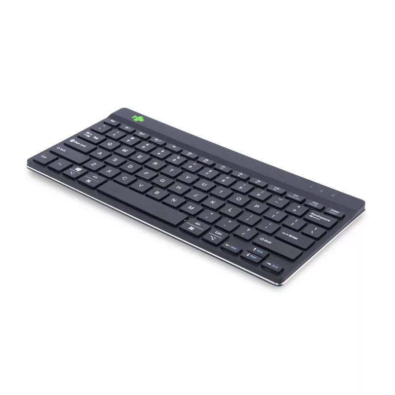 R-Go Tools tastiera ergonomica R-Go Compact Break, tastiera compatta con software per pause, QWERTY (US), Bluetooth, nero