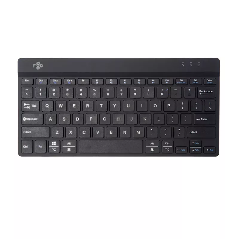 R-Go Tools tastiera ergonomica R-Go Compact Break, tastiera compatta con software per pause, QWERTY (US), Bluetooth, nero