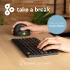 R-Go Tools tastiera ergonomica R-Go Compact Break, tastiera compatta con software per pause, QWERTY (US), Bluetooth, nero