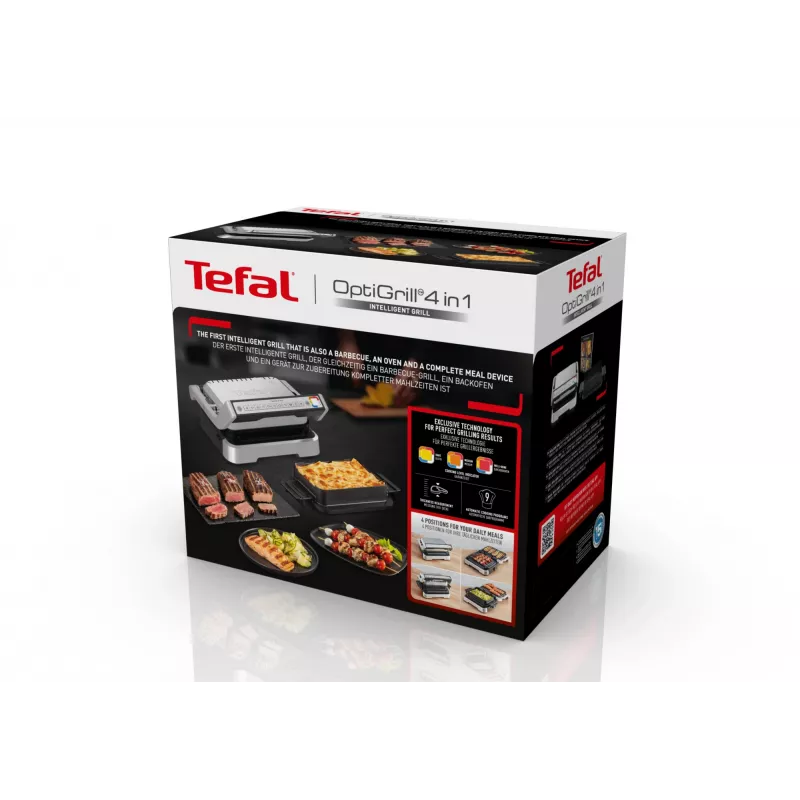 Griglia di contatto Tefal OptiGrill 4in1 GC774D acciaio inox 2100W