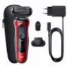 Rasoio a lamina Braun Series 6 61-R1200s SensoFlex SensoFoil nero rosso