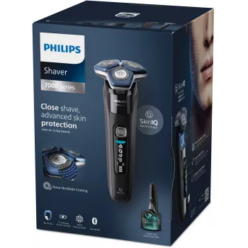 Rasoio elettrico rotante Philips Series 7000 S7886/58 — 3 testine, rasatura bagnata e asciutta, batteria Li-Ion, 60 min. di autonomia