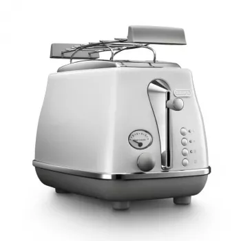 Tostapane De’Longhi CTOC2103.W 2 fette 900 W bianco acciaio inox
