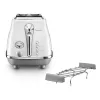 Tostapane De’Longhi CTOC2103.W 2 fette 900 W bianco acciaio inox