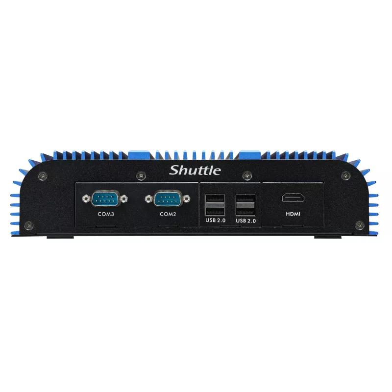 Shuttle BPCAL02-i7 PC box industriale, Core i7-1255U, 2x SO-DIMM, 2x LAN, 1x COM, 1x HDMI, 4x USB, senza ventola, funzionamento continuo 24/7
